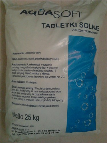 Sól tabletkowana - Opakowanie 25 kg