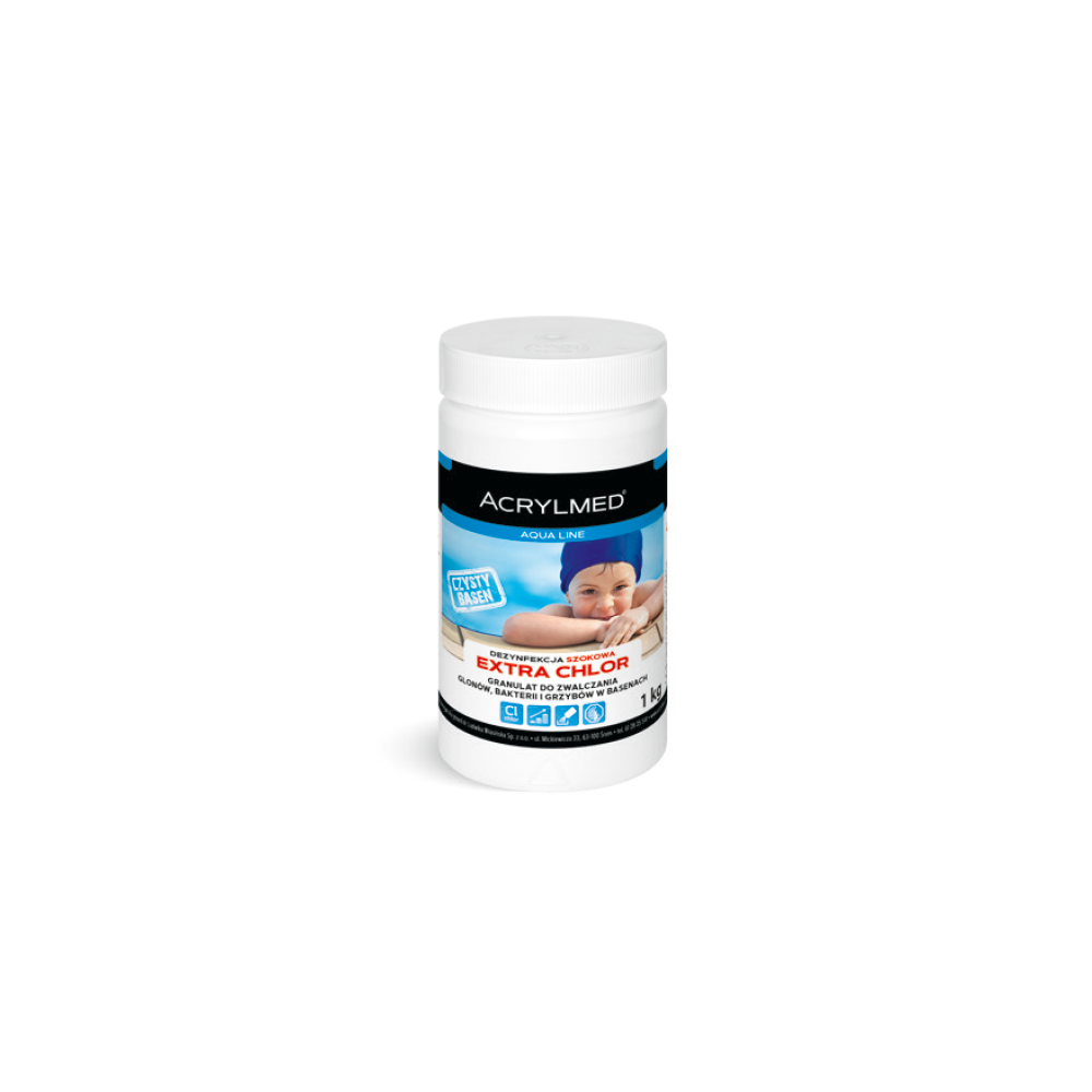 EXTRA CHLOR Szokowe zwalczanie bakterii, grzybów i glonów w wodzie basenowej - opakowanie 0,4 kg