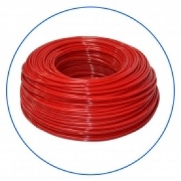 Czerwony wężyk polietylenowy 1/4”, długość 300 m w zwoju (cena za 1 mb.).