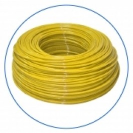 Żółty wężyk polietylenowy 1/4”, długość 300 m w zwoju (cena za 1 mb.).