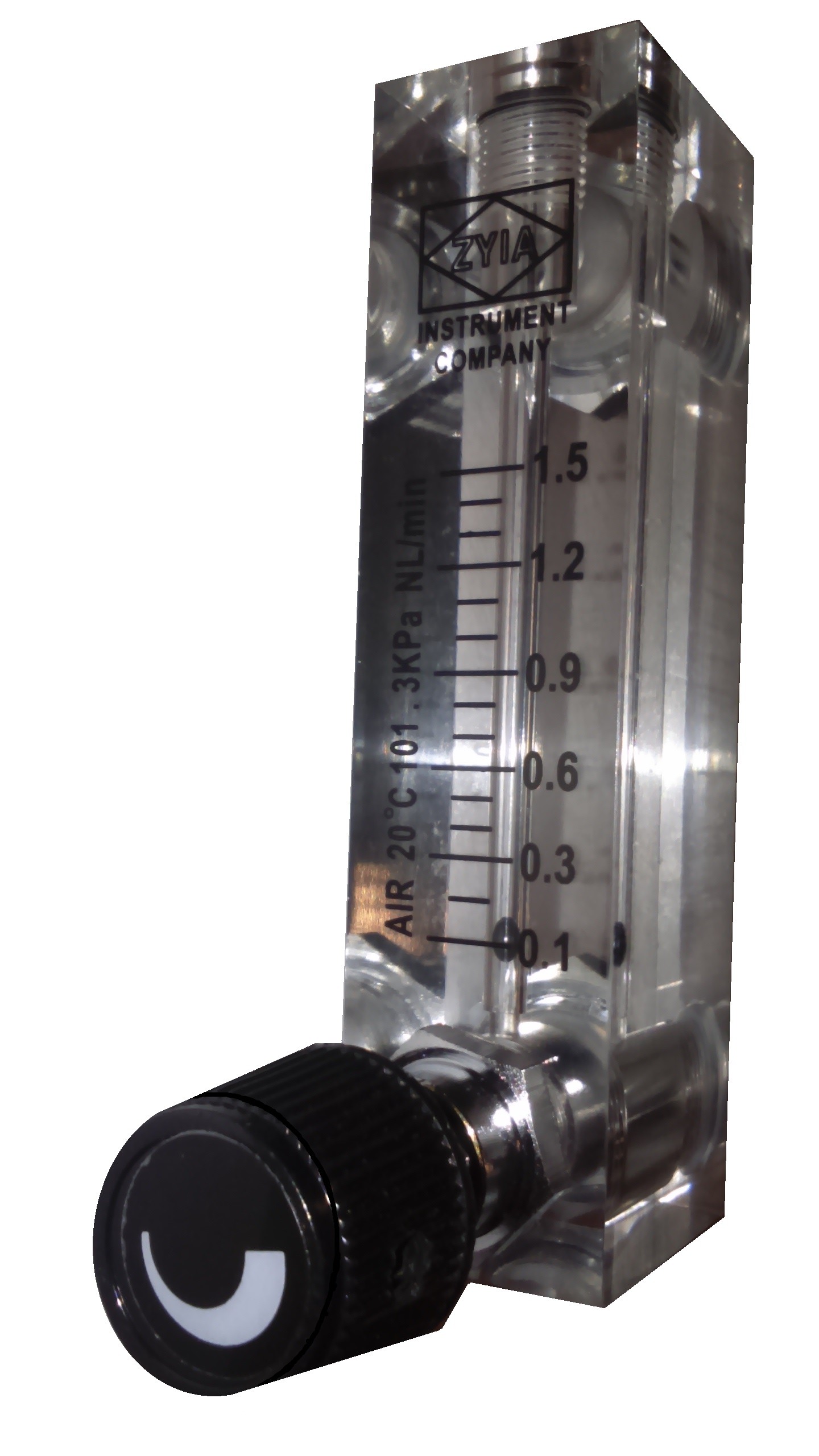 Rotametr z regulacją do powietrza 0,1 - 1,5 l/min